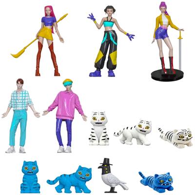 Anime Kpop Dämonenjäger Figur Modell Spielzeug Cartoon Gaming Peripheriegeräte Schreibtischdekoration Sammelfiguren Modell Spielzeug für Kinder Geschenk