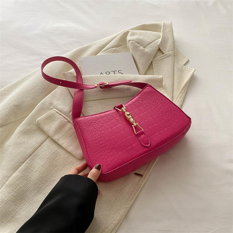 

Сумка під пахвами 2024, новий тренд, літня сумка, маленька квадратна сумка, проста модна сумочка рожевий червоний колір