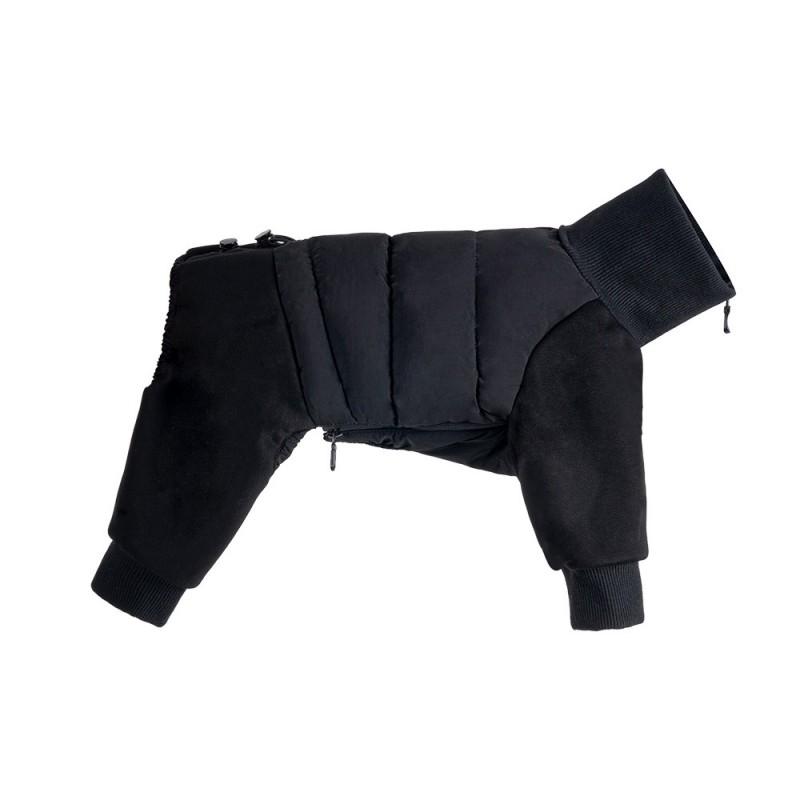 Warm Winter Dog Coat Small To Medium Breeds - 4-Legged Thick Cotton Jacket With Hoodie Style Leash Hole