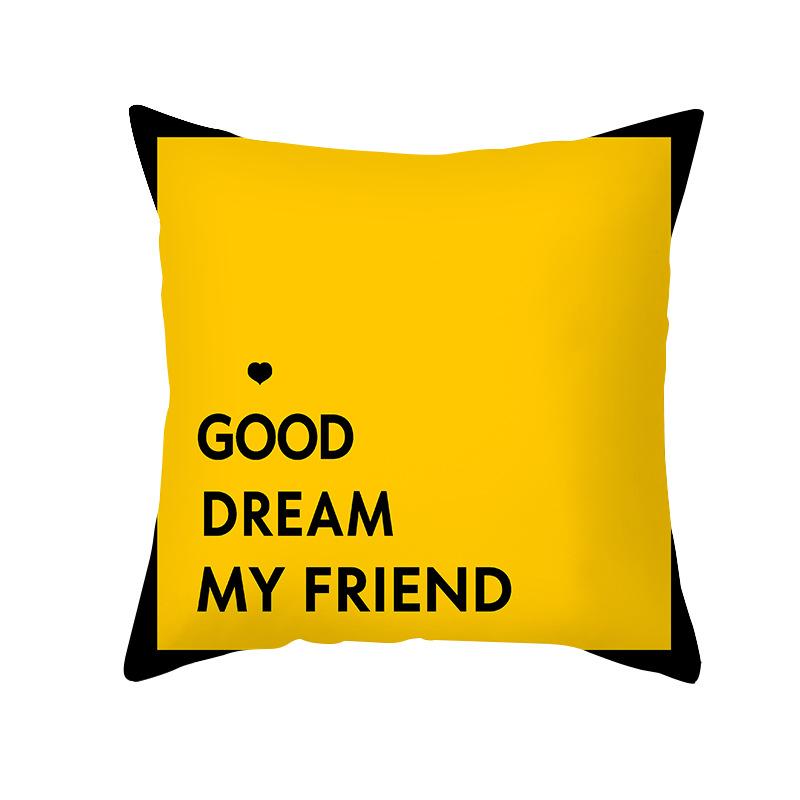 Kissenbezug im nordischen Stil, abstrakt gelb, geometrisch, kurzvelour, Zuhause, Sofa, Kissen, Kissenbezug