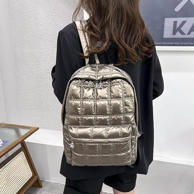 Büyük Kapasiteli Kadın Moda Trendi İşlemeli Pamuklu Giyim Sırt Çantası Açık Eğlence Turizm Sırt Çantası