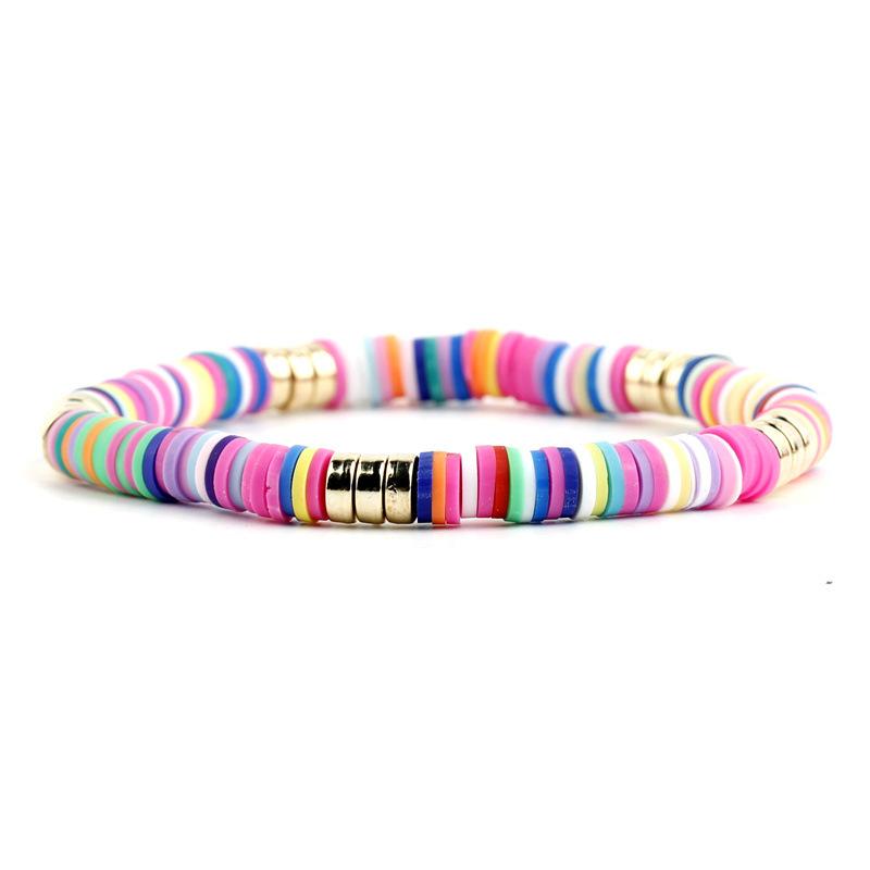 Accessories New Bohemian Rainbow Jewelry, Multi-Color Soft Pottery Bracelet Overseas Bracelet