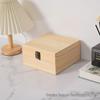 Compact Wooden Essential Oil Storage Box with Lockable Compartments