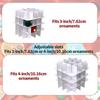 Foldable Christmas Ornament Box with 36 Slots, Dustproof Waterproof Storage Container with Handle, Decoration Organizer for Home
