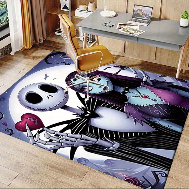 Office Rug Jack Skellington, Sally theme 3D Printed Anti-Slip Rug-Machine Washable for Living Room