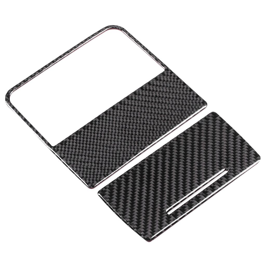 2pcs Rear Storage Panel Trim Cover Real Carbon Fiber Stylish Car Interior Decoration