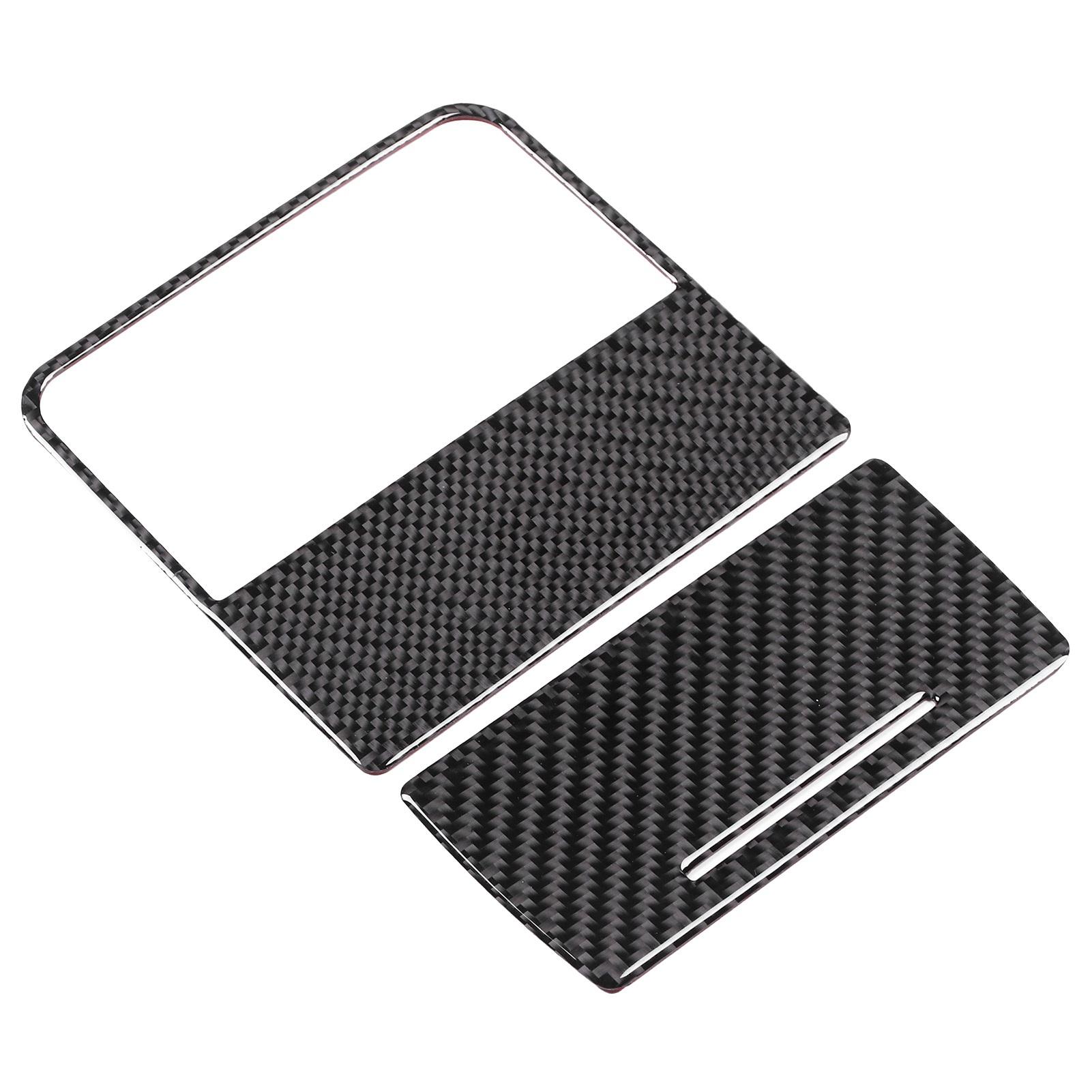 

2pcs Rear Storage Panel Trim Cover Real Carbon Fiber Stylish Car Interior Decoration