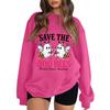 Women's Stylish Casual Long Sleeve Neck Printed Pullover Sweatshirt