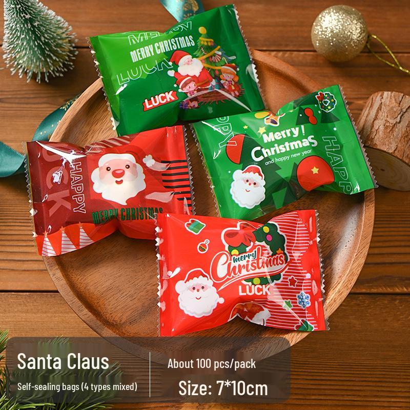 Christmas Gift Bag for Candy and Cookies - Kids' Drawstring Ribbon Bag