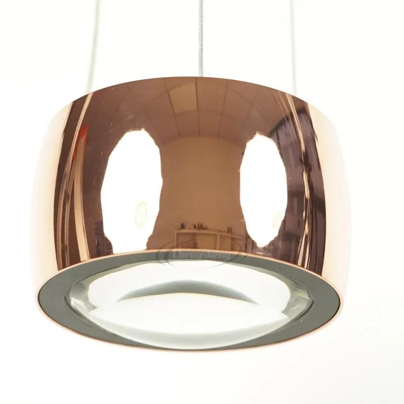 

Minimalist Hanging Lights For Bedside Gold White Dining Room Kitchen Island Pendant Lights Home Decorative Metal Luster Non sensor&1.5 meters high&cold white 6000K розового золота