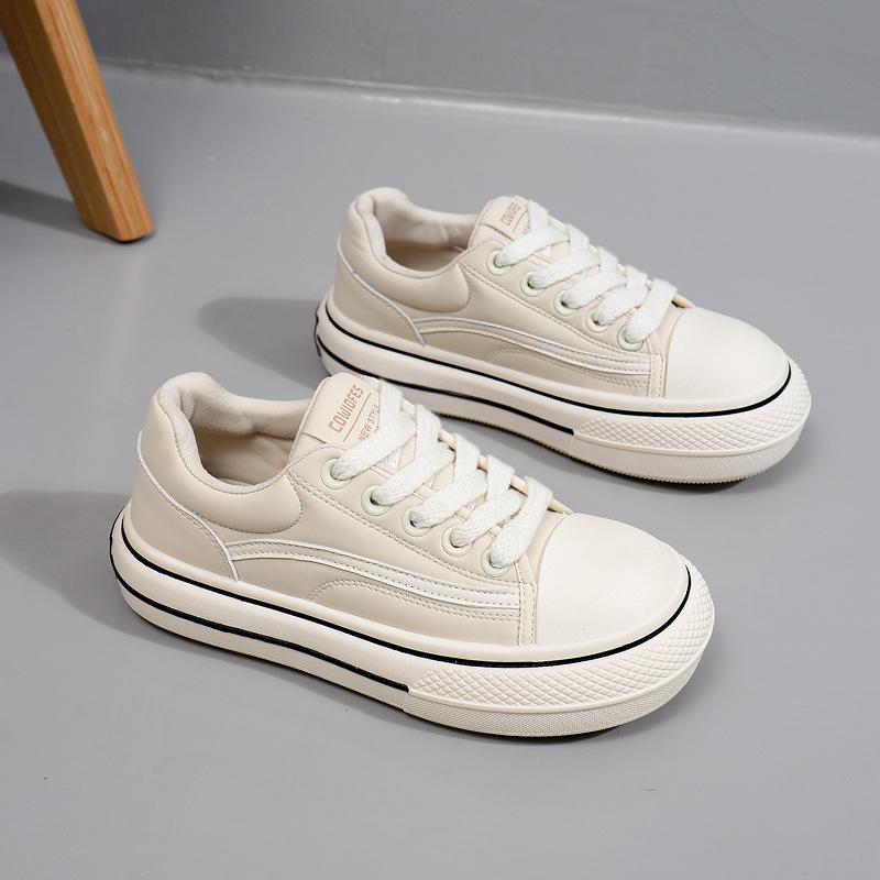 

Женская обувь осень новинка студенческая модная универсальная обувь на платформе повседневная обувь весна и осень 40 бежевый