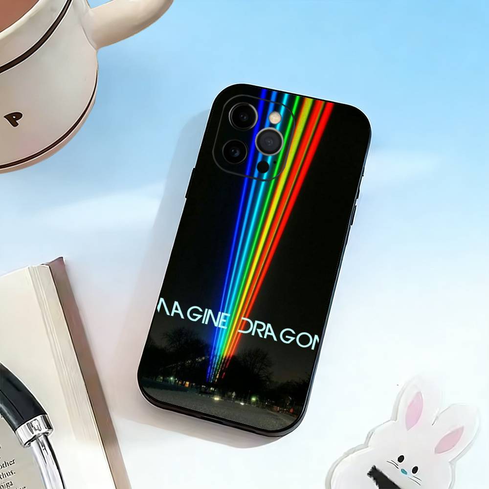Imagine D-Dragons Phone Case For iPhone 17,16,15,14,13,12,11 Plus,Pro Max,XS,Soft Silicone Black Cover