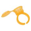 50Pcs Microblading Pigment Ring Cups with Cover for Tattoo Ink Semi Permanent Makeup Eyebrow Glue