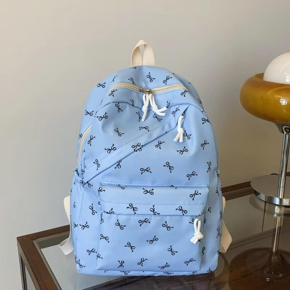 Lightweight Bow Backpack Adjustable Straps Teenagers Shoulder Bag Junior High School