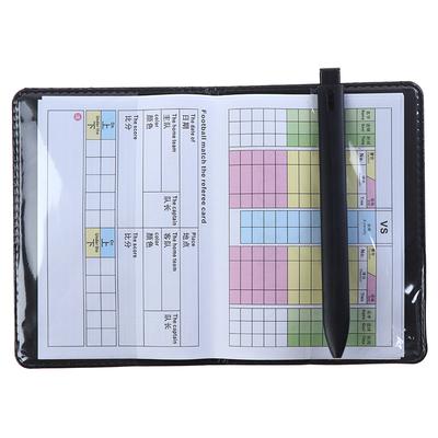 Soccer Referee Red Yellow Card Record Referee Tool With Leather Case And Pen