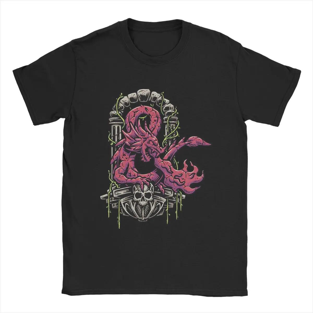 

DnD Symbol Мужские футболки Игровые креативные футболки с коротким рукавом и круглым вырезом Футболки из чистого хлопка Идея для подарка Одежда XXXXXL чёрный