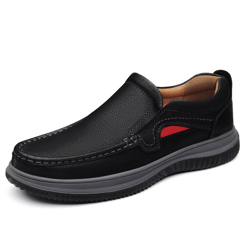 Fashion Classic Men's Slip on Casual Shoes Genuine Leather Male Loafers Luxury Designer Style Handmade Mens Moccasins Comfy Hiking Shoes
