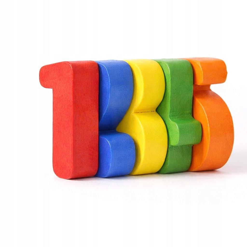 Wooden Puzzle Numbers Mathematics 15 pcs Montessori Learning