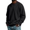 Men S Loose Fit Long Sleeve Crew Neck Solid Color Fleece Sweatshirt Fall Winter