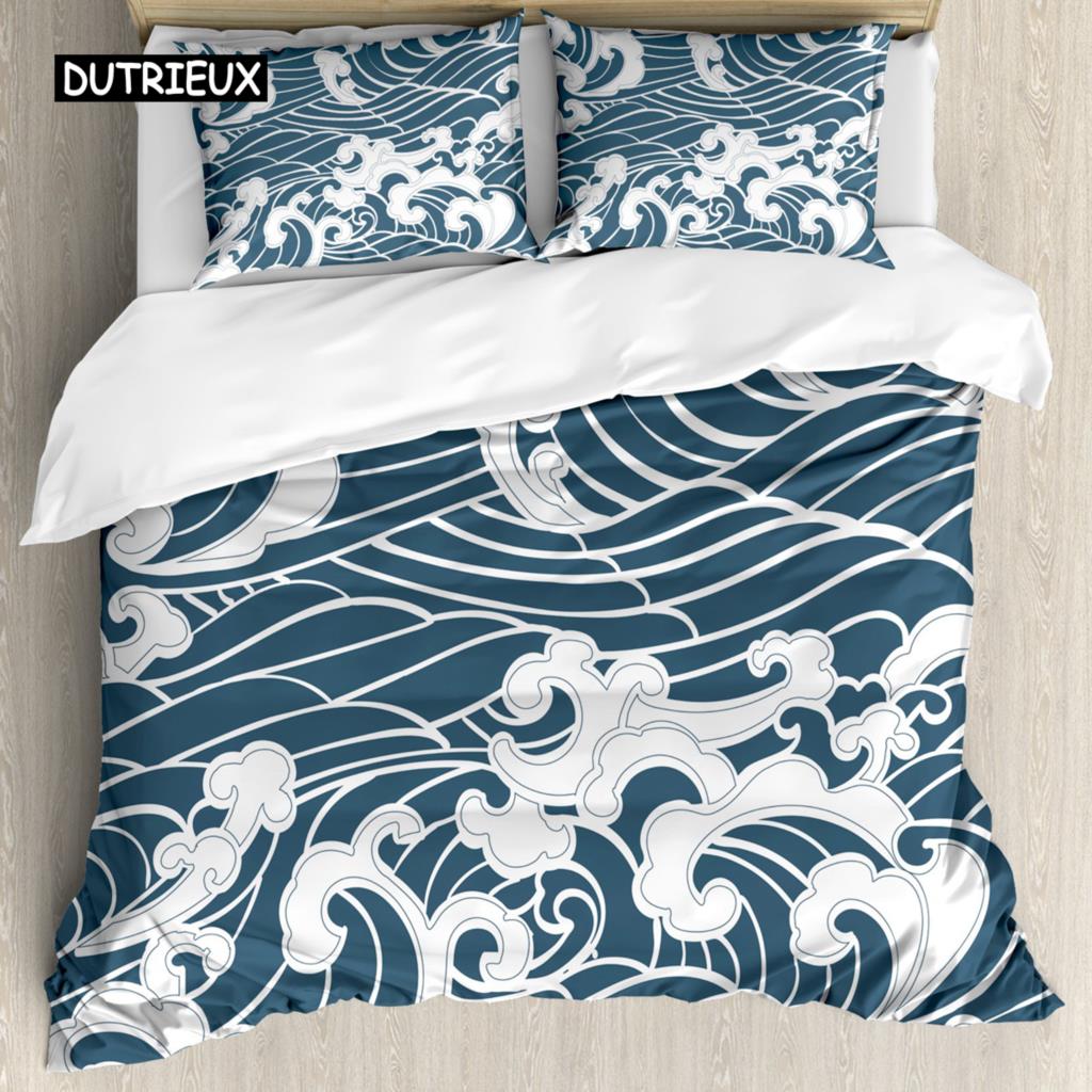 Japanese Duvet Cover Set Simplistic Cherry Blossom Tree Botanic Themed Pattern Fresh Organic Lines Bedding Set for Kids Girls