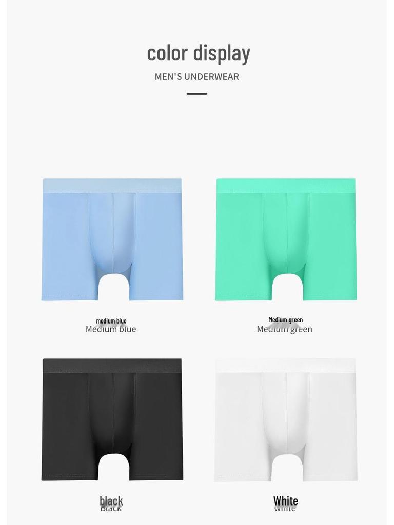 Herren Eis-Seide Schnelltrocknend Anti-Scheuer Boxer Briefs - Sommer Sport, Übergröße