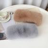 Soft Plush Faux Fur Headband Solid Color Fluffy Elastic Hair Bands Lady Warm Empty Hat  Skiing