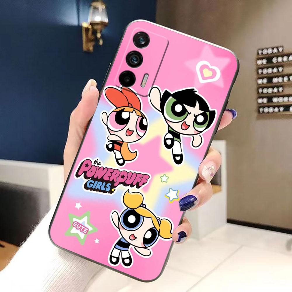 The P-Powerpuff Girls Case For Realme C11 C15 C20 C21 C21Y C30 C30S C33 C35 C55 C53 C63 C65 GT NEO 2 NARZO 50 X50 Case Funda