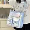 Borsa a Zaino Ulzzang Dolce e Carina Esposizione Fumetti Borsa a Spalla Uniforme JK per Pendolarismo e Uscite Borsa a Tracolla Donna Y2K