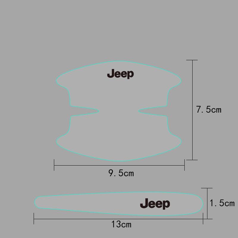 8Pcs TPU Car Door Bowl Anti-scratch Sticker Decals Accessories For Jeep Grand Cherokee Wrangler JK Gladiator Compass Renegade AMX1
