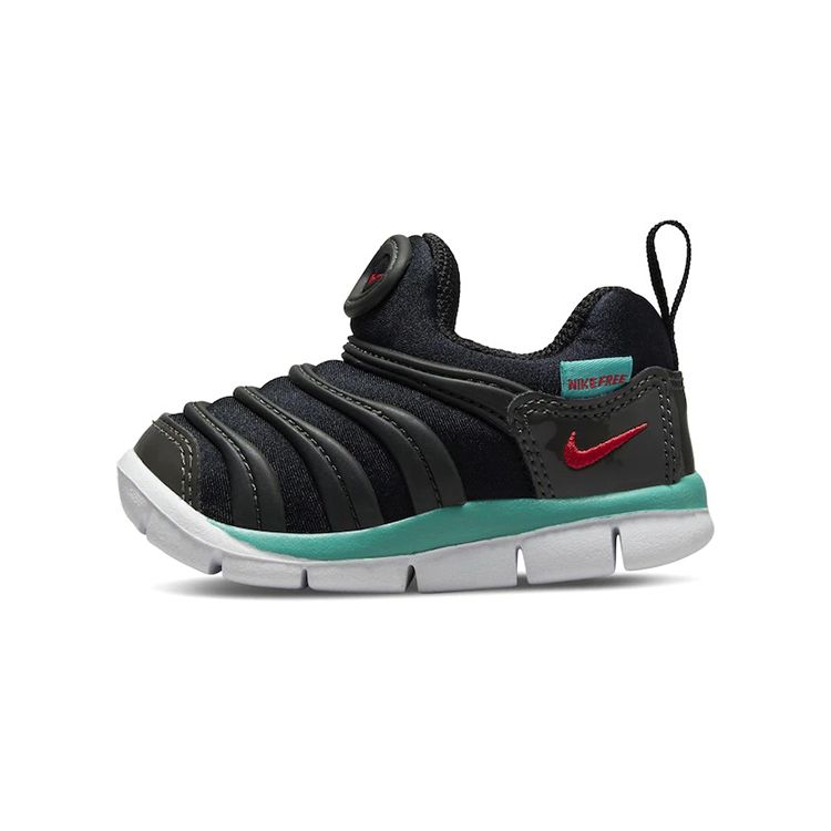 Nike Dynamo Free Caterpillar Synthetic Leather Low Top Walker Shoes Baby Shoes Black Blue 343938-029