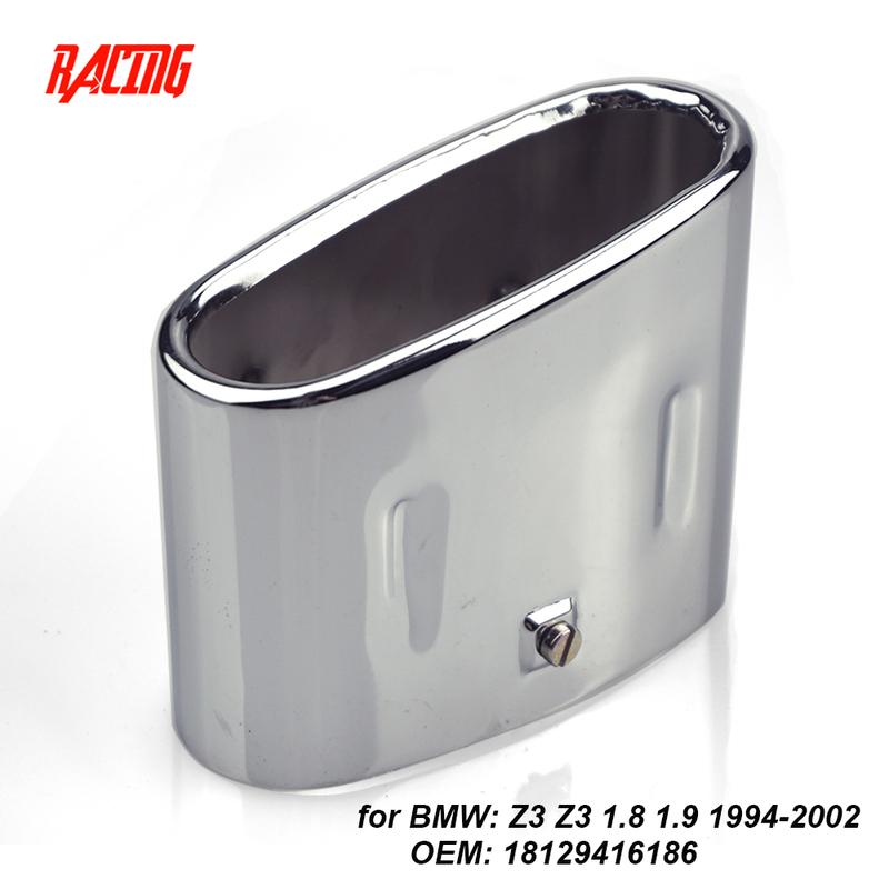 Exhaust Tips with OEM Part Fit for BMW Z3 1.8 1.9 Cabrio Tailpipe Trim 53x113mm / 90mm 18129416186 Tailpipe Tip