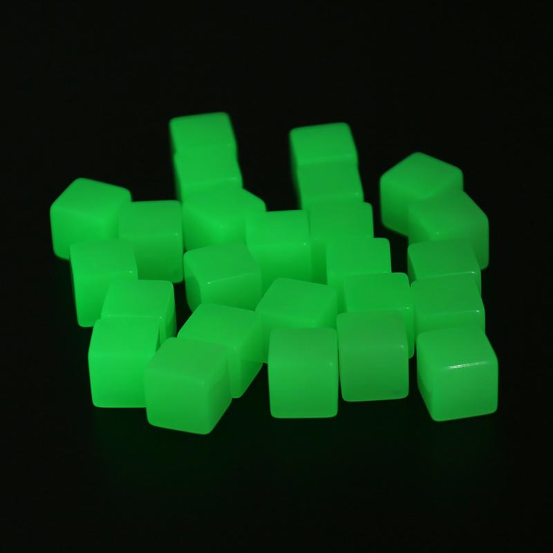 Buy 25Pcs Luminous Cube Dices Blank Dice For RPG MTG Board Game at