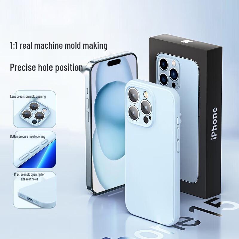 Pisen iPhone 15 Pro Max Flexible Flüssig-Handyhülle