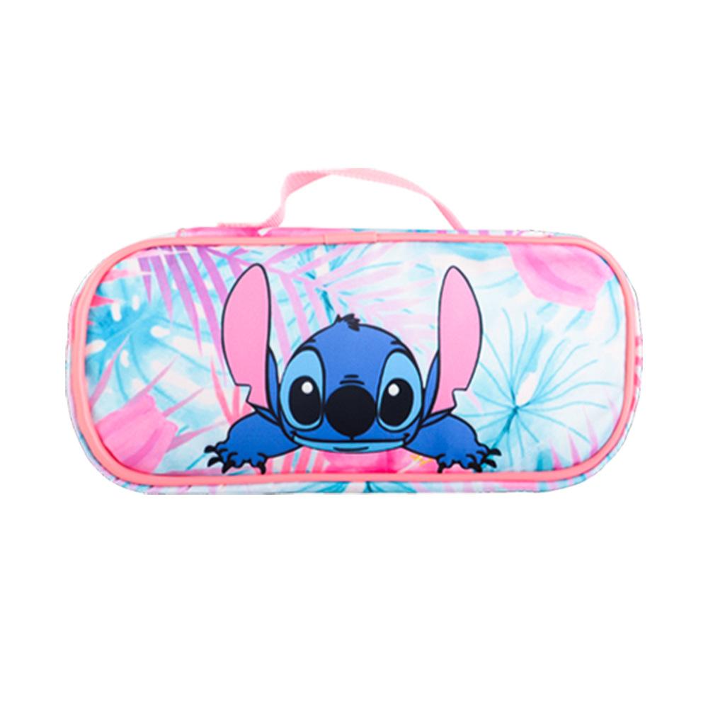 Stitch Stitch Pencil Case Pink Stationery Case Girl Pencil Case Elementary And Secondary School Bag