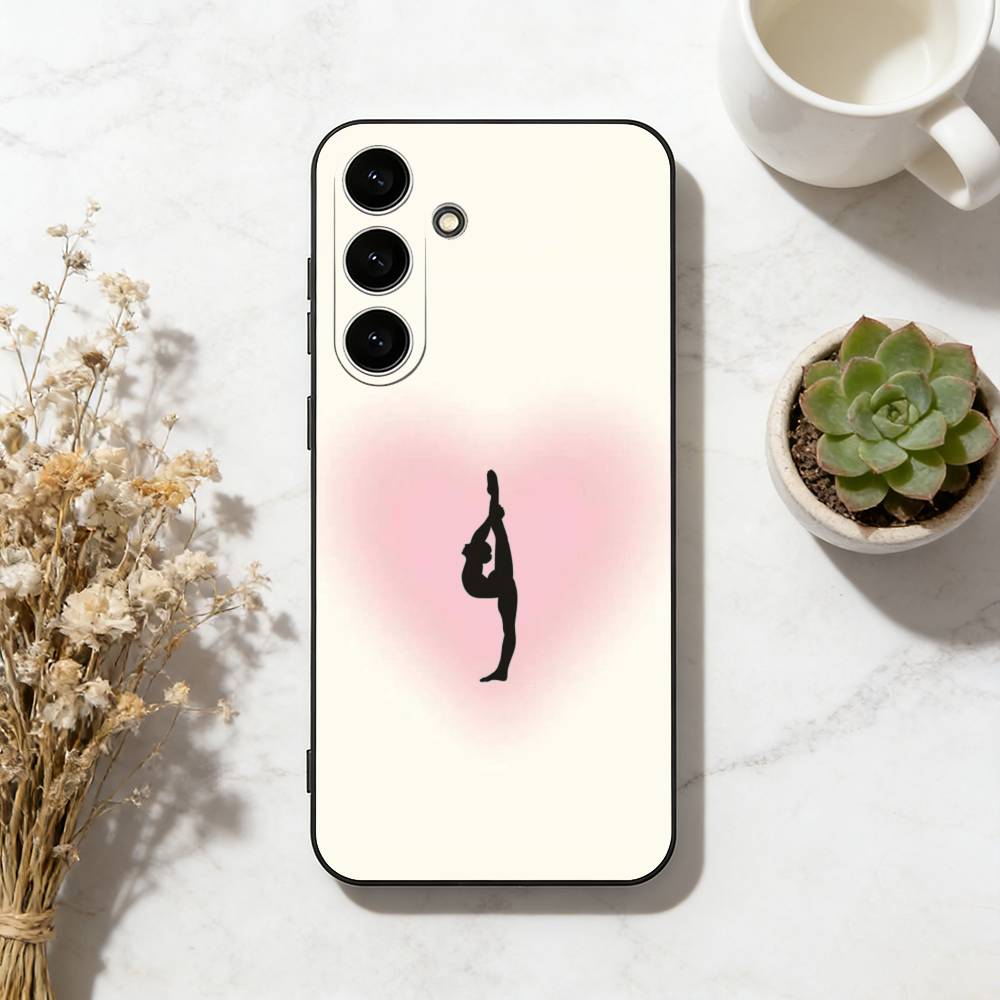 GYM Girl Gymnastic Phone Case For Samsung Galaxy A73,A72,A71,A70,A53,A52,A51,Soft Silicone Black Cover