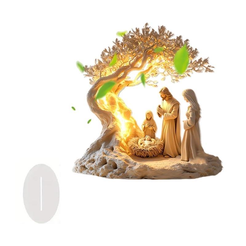  Christmas Nativity Scene Acrylic Tabletop Decoration for Holy Atmospheres Create