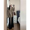 Women's 2025 Korean Style Loose Woolen Coat - Autumn/Winter Temperament