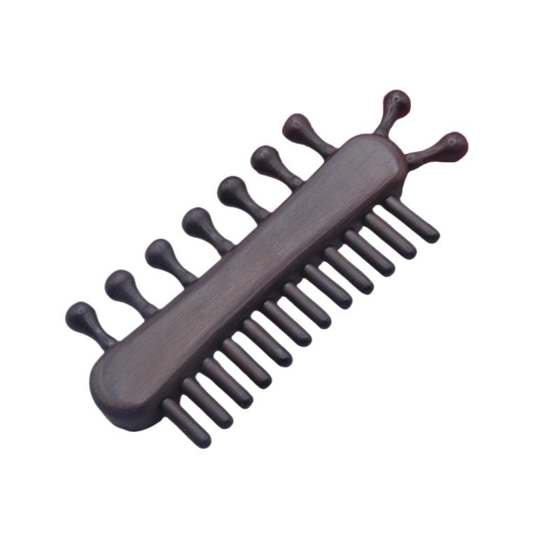 Purple & Green Sandalwood Multifunctional Scalp Massage Comb
