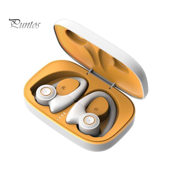 

T10 Беспроводные наушники Высококачественные мега-басы с шумоподавлением IPX5 Водонепроницаемые Bluetooth-совместимые наушники с объемным звуком 5.0 Спортивные наушники-крючки для фитнеса жёлтый