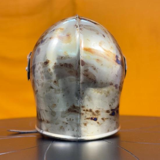 Cască commando barbuta armură cavaler medieval oțel moale 18 gauge cască războinic cosplay vizor barbuta