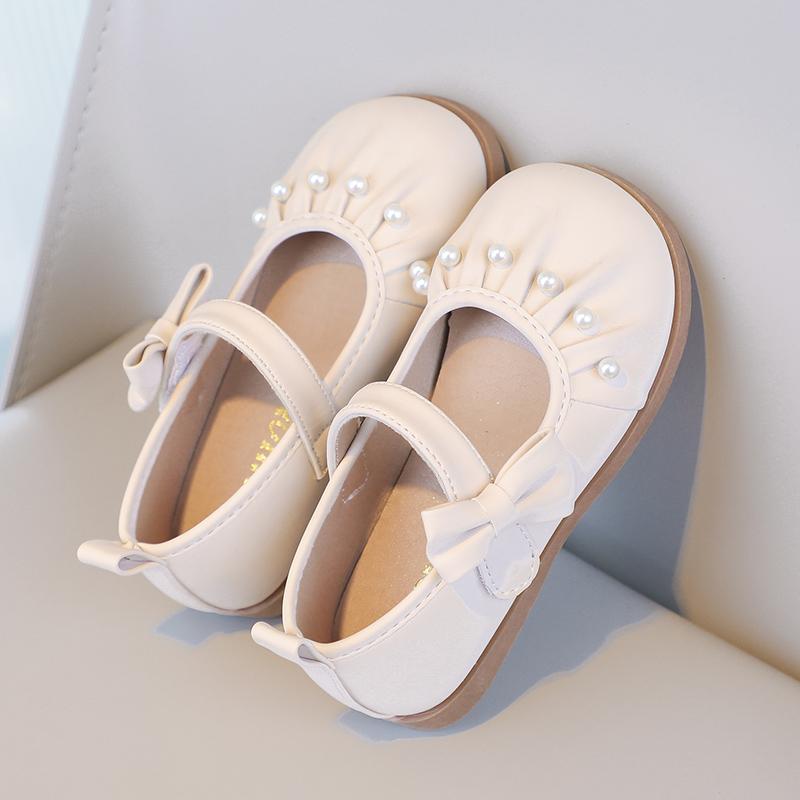 

*Hot Selling Pearl Children s Elegant and Lightweight Bow Flat Shoes Summer Princess Fashion Soft and Comfortable Casual Shoes 26Insole16.2cm бежевый