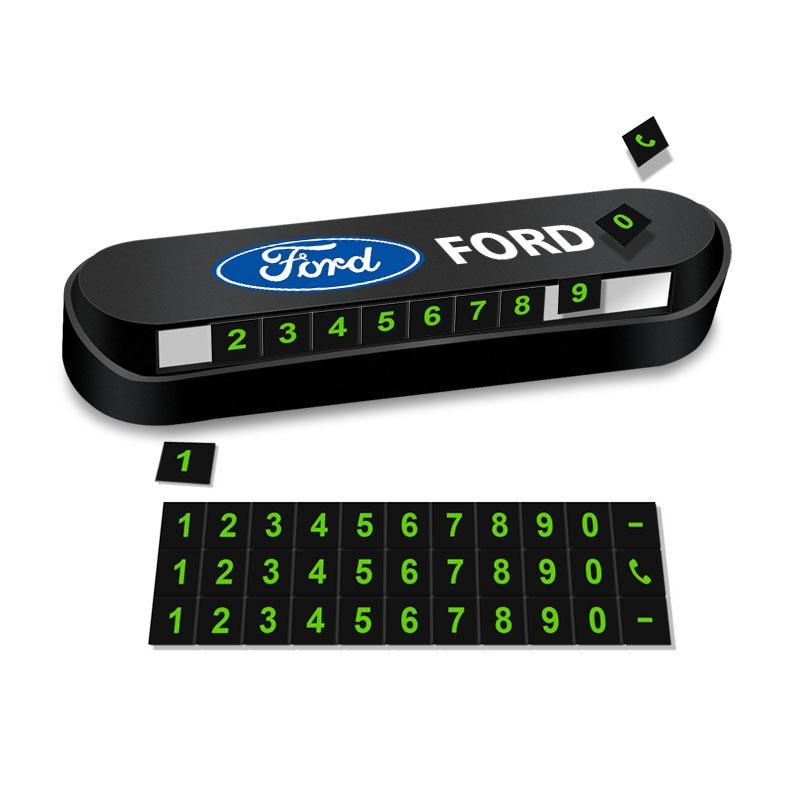 Car Styling Temporary Parking Card Phone Number Card Plate Telephone Number For Ford Focus Mondeo Kuga Fiesta MK7 Escort Explorer Edge 2 4 MK2