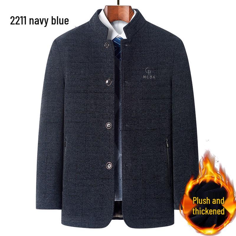 

Чоловічий зимовий пальто з флісовою підкладкою з велюру - Бавовняна куртка для чоловіків середнього та похилого віку 5XL (170-190 lbs)