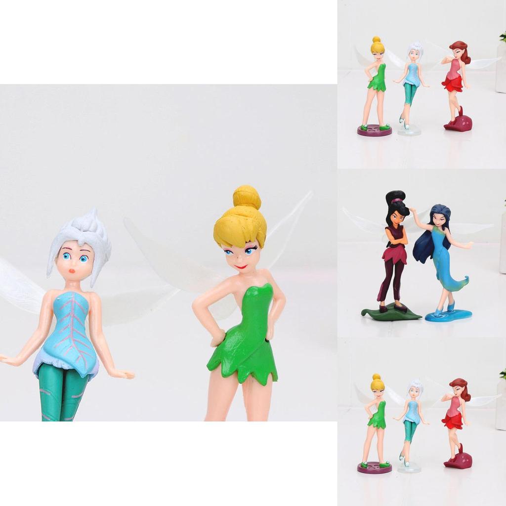 Charming 7 Pcs Tinkerbell Tinker Bell Fairy Action Figures For Kids With Stands