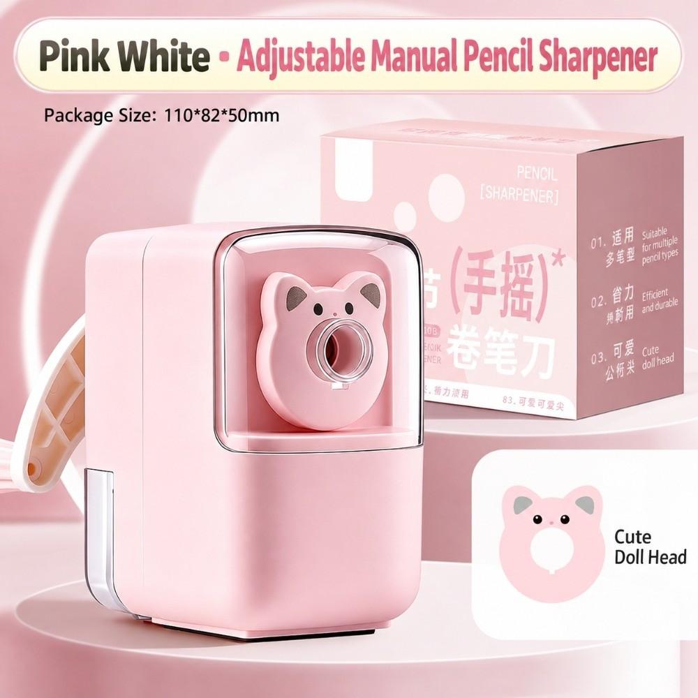 Auto Feed Pencil Sharpener Manual Pencil Cutter Cute Hand Crank Pencil Sharpener  Students