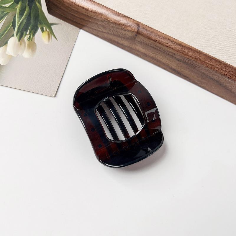 Flat Round Hair ClipsLarge Hairpin At The Back of The Head High-end Semi-tied Shark Clip Hair Accessory
