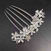 Korean Rhinestone Cat's Eye Flower Hair Comb Hairpin Clip Hair Accessory