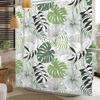 Summer Tropical Leaves Shower Curtains Monstera Palm Green Palm Leaf Plant Design Bathroom Decoration Privacy Curtains With Hook