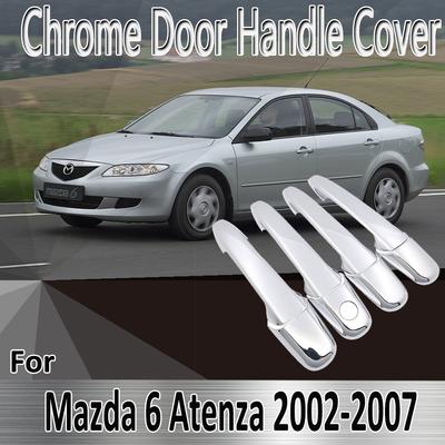 Pro Mazda 6 Mazda6 Atenza Wago 2002~2007 2003 2004 2005 2006 Samolepky Dekorace Chrom Kryt kliky dveří Repasovat auto