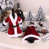 Creative Christmas Wine Bottle Cover Velvet Dress Clothes Set Wine Bottle Ornaments Bag Xmas Party Dinner Table Decoration Gifts